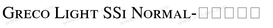 Greco Light SSi Normal字体转换